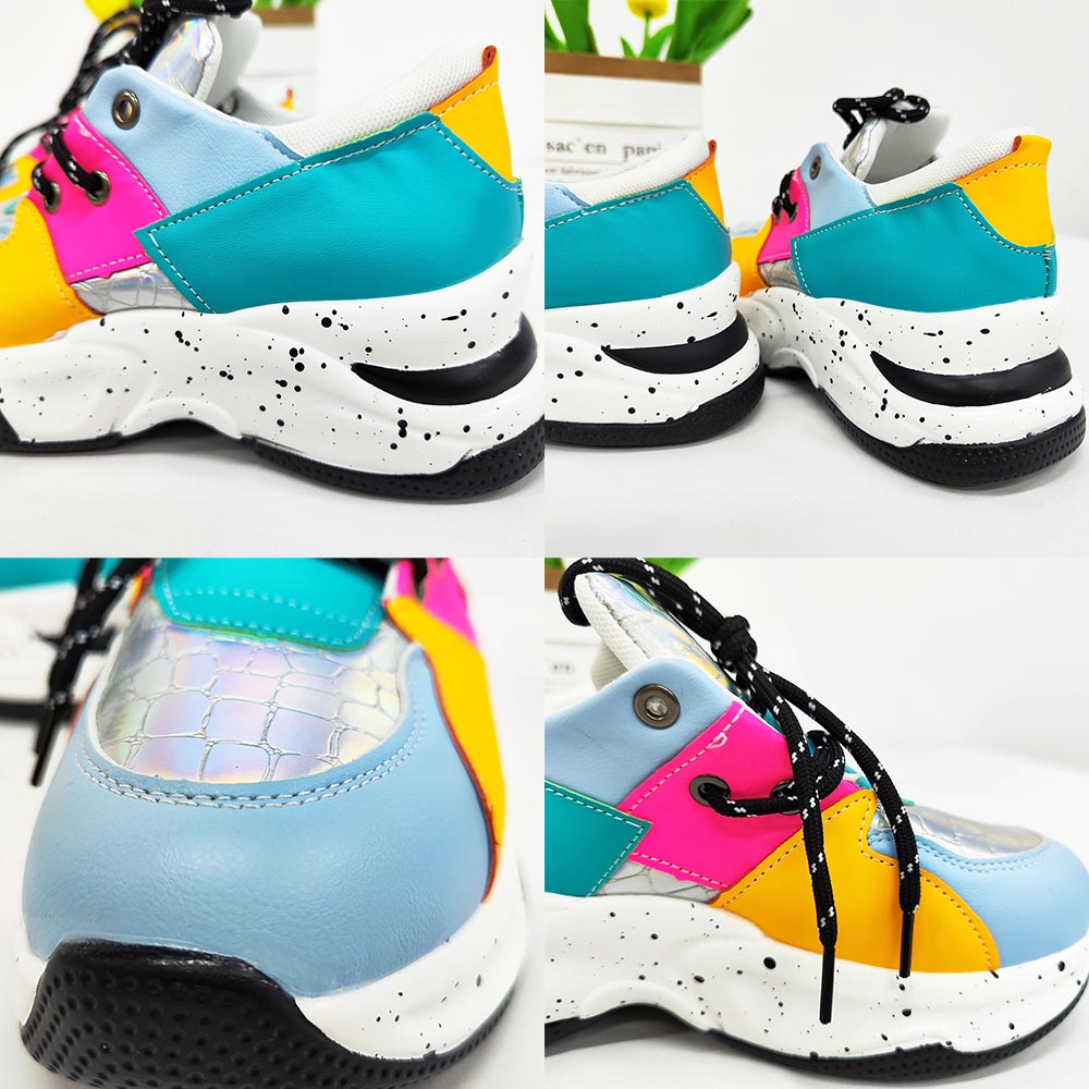 AGNA - Sneakers Platform Multicolore Snake e Leopardate