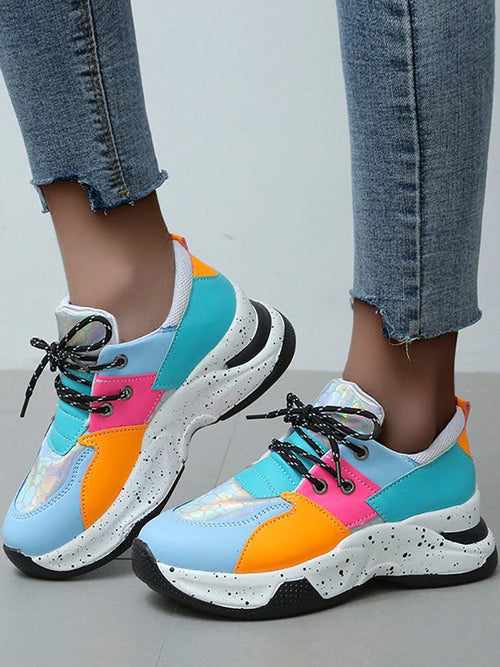 AGNA - Sneakers Platform Multicolore Snake e Leopardate