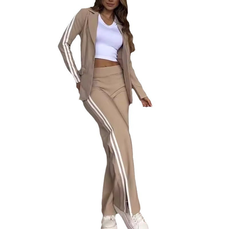 FELINO - Completo donna polo e pantaloni palazzo casual