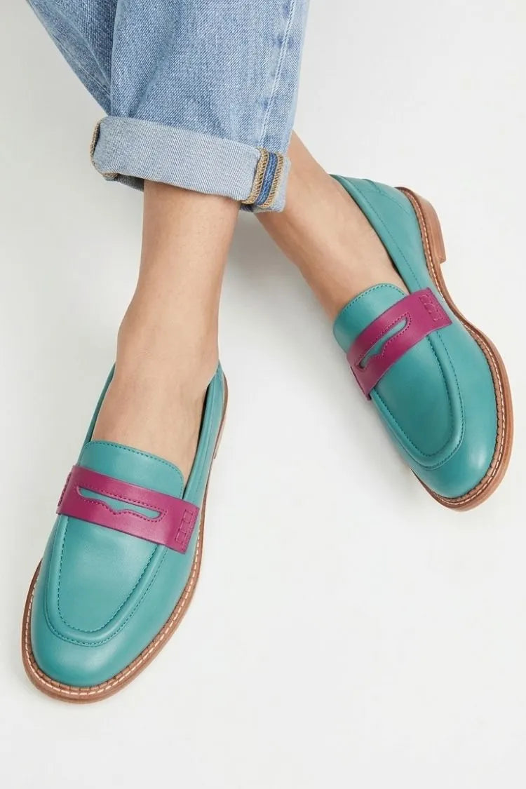 PREPOTTO - Mocassini Slip-On Colorblock Multicolore