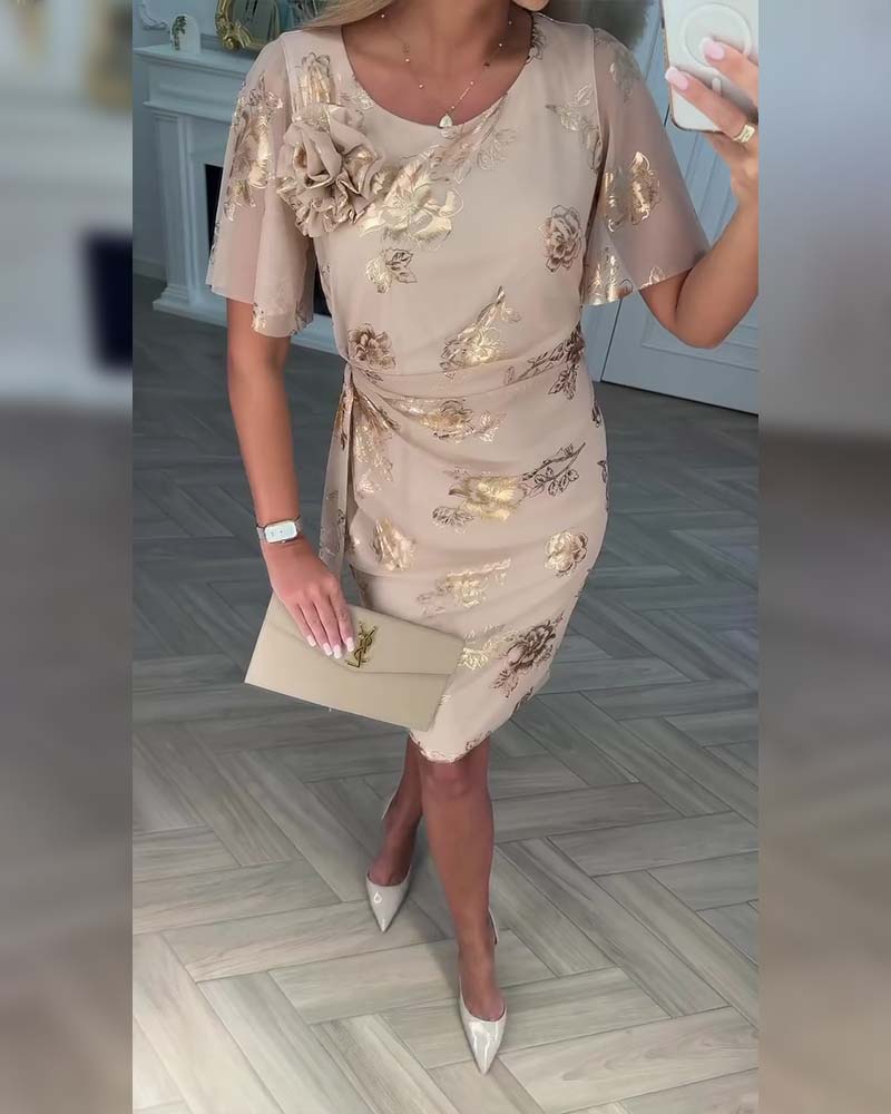 GIULIA - Abito Stampato in Cotone Misto
