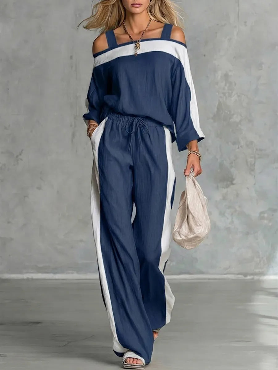 CHIOMONTE - Pantaloni chic in blu navy, verde e bordeaux