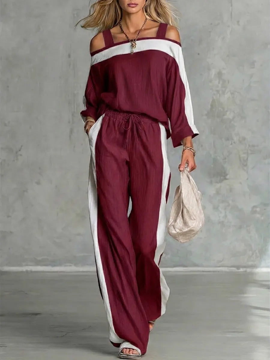 CHIOMONTE - Pantaloni chic in blu navy, verde e bordeaux