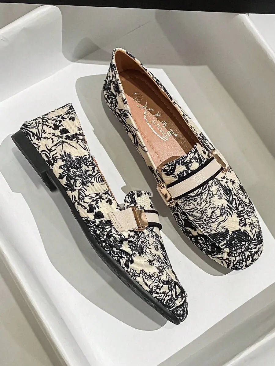 CAMPODORO - Mocassini slip-on in PU multicolore e giallo a punta