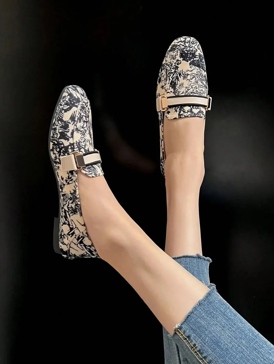 CAMPODORO - Mocassini slip-on in PU multicolore e giallo a punta