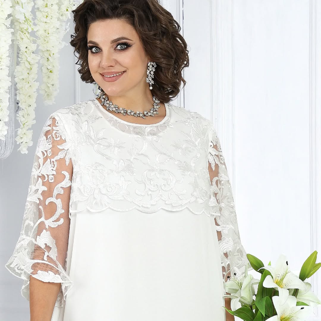 AURORA - Abito Patchwork in Chiffon