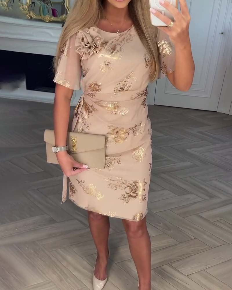 GIULIA - Abito Stampato in Cotone Misto