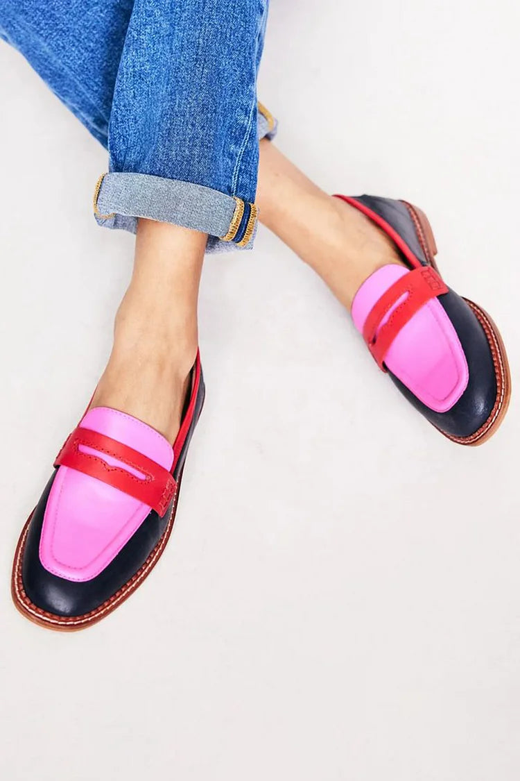 PREPOTTO - Mocassini Slip-On Colorblock Multicolore