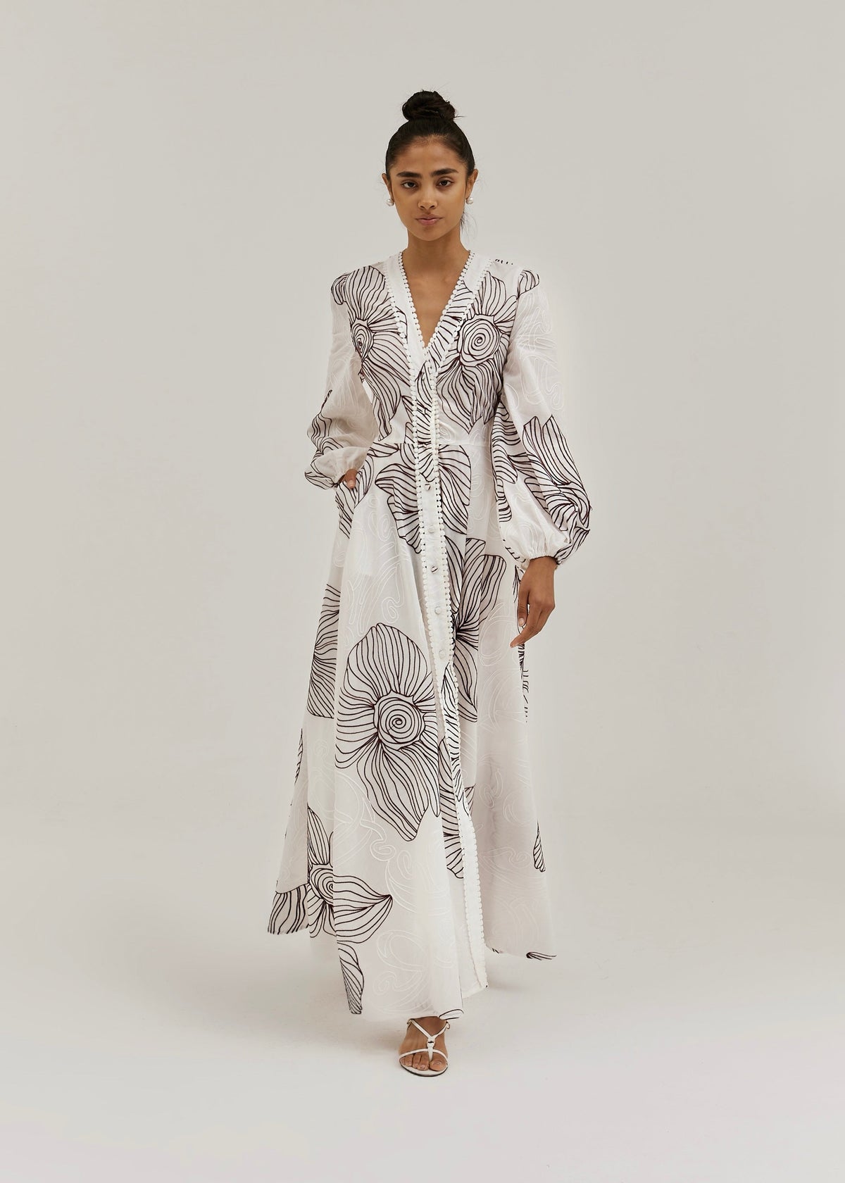 SOFIA - Abito Maxi in Cotone Ricamato