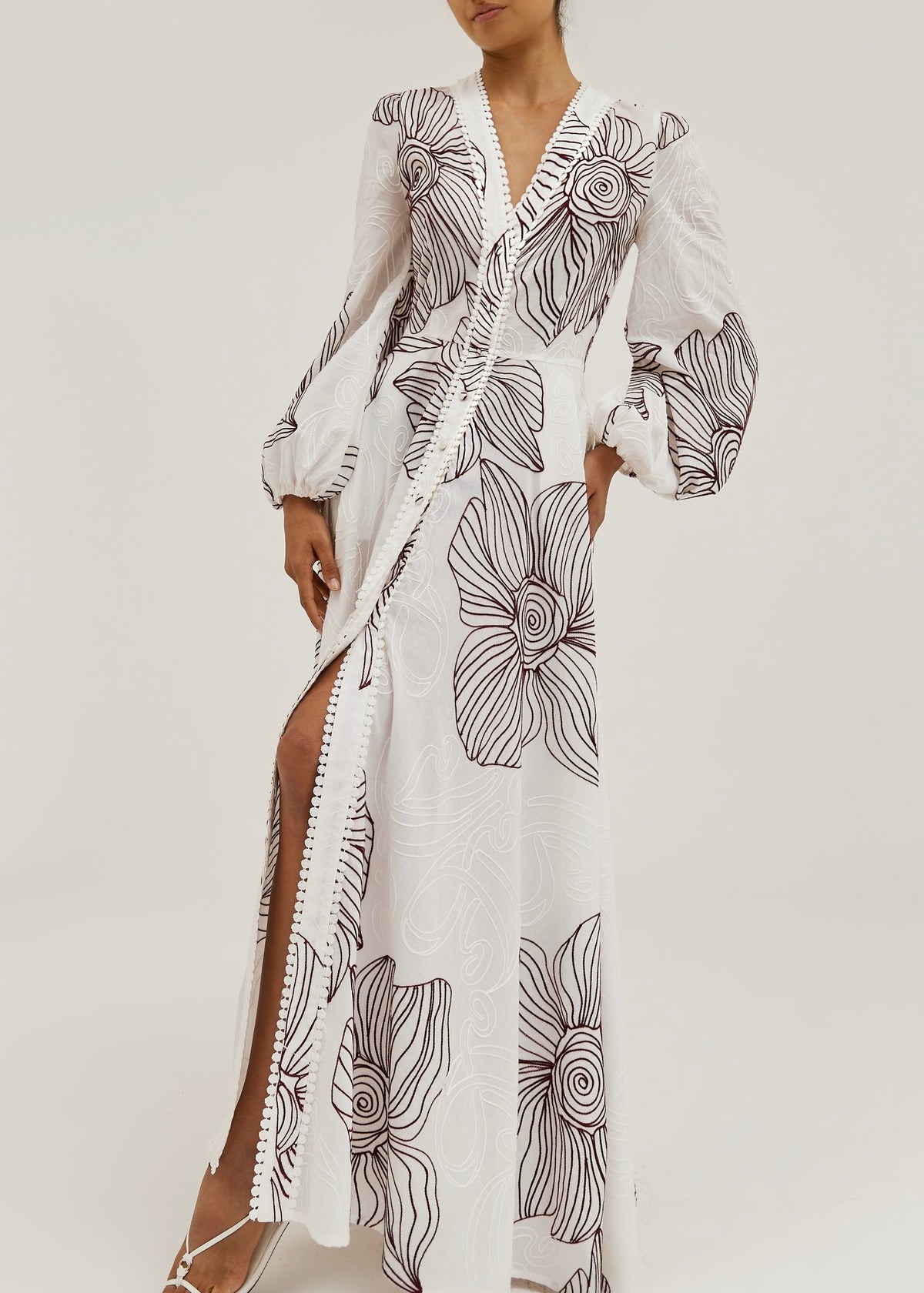 SOFIA - Abito Maxi in Cotone Ricamato