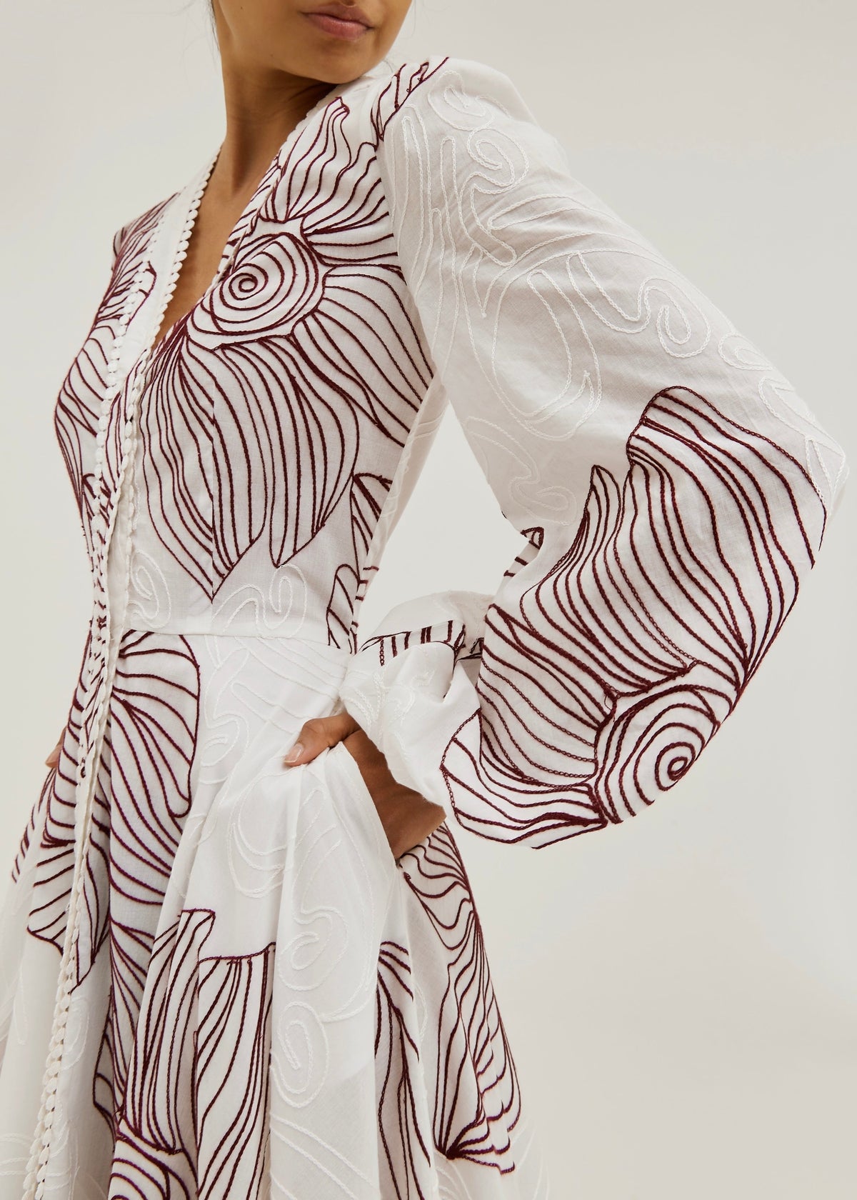 SOFIA - Abito Maxi in Cotone Ricamato