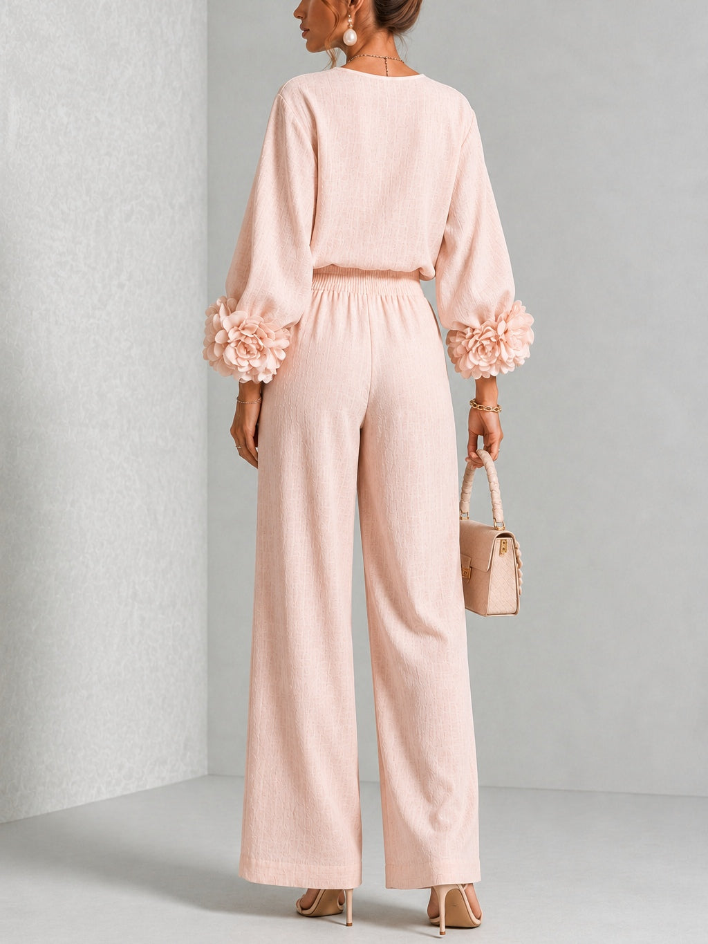 AURIGO - Completo donna a due pezzi con pantaloni ampi