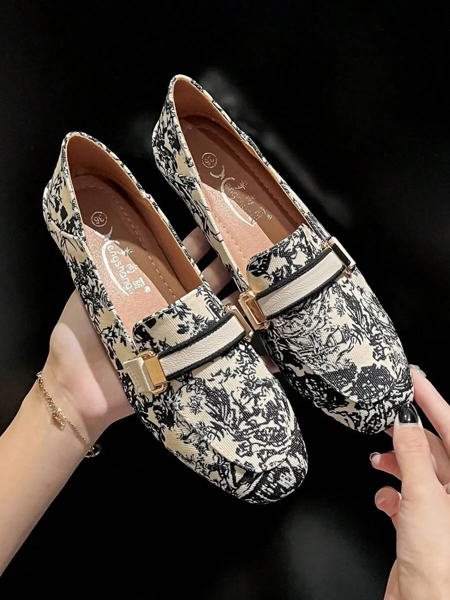 CAMPODORO - Mocassini slip-on in PU multicolore e giallo a punta