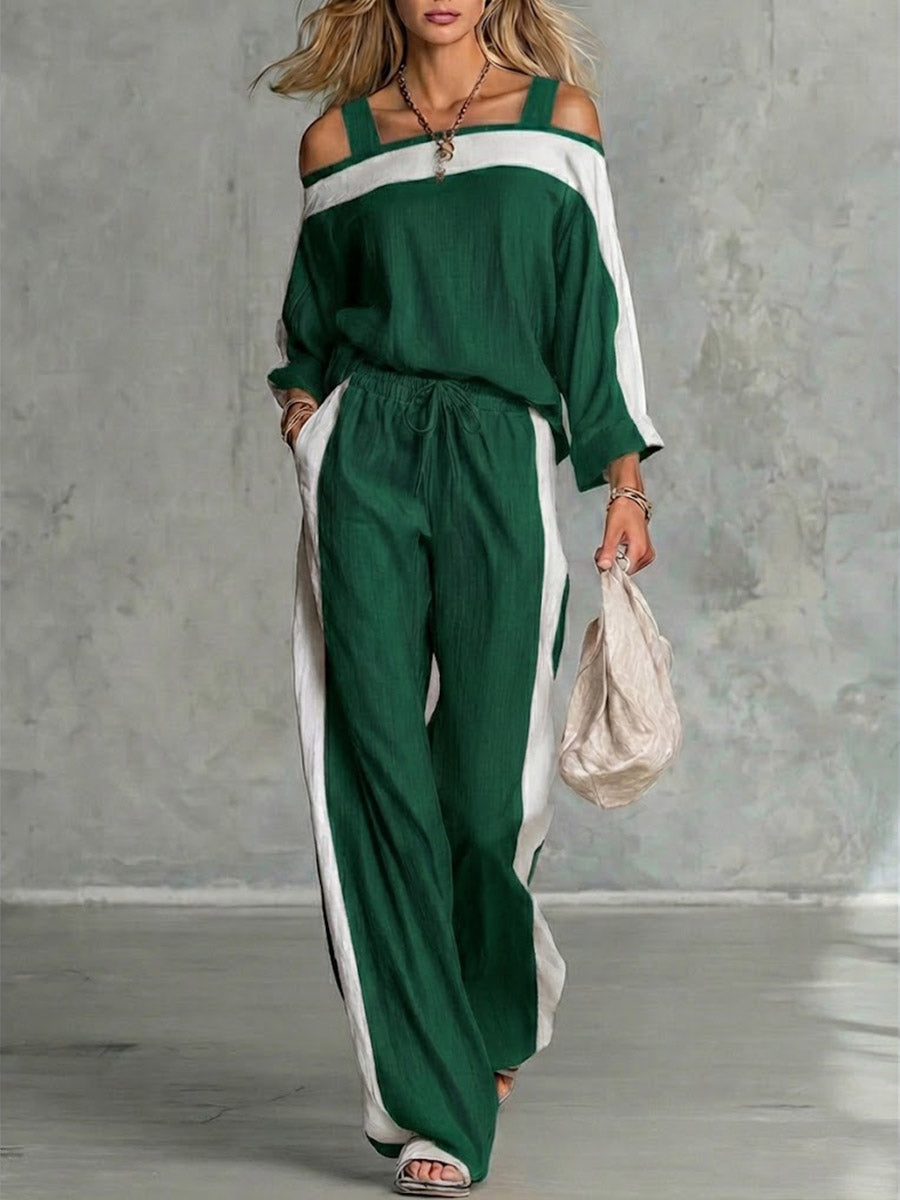 CHIOMONTE - Pantaloni chic in blu navy, verde e bordeaux