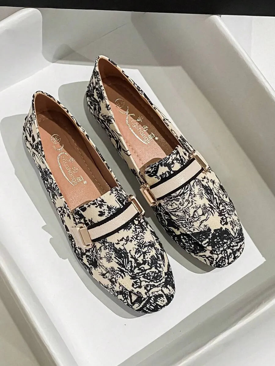 CAMPODORO - Mocassini slip-on in PU multicolore e giallo a punta