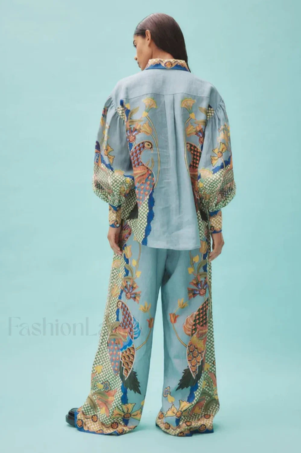 POLESELLA - Completo camicia e pantaloni multicolore
