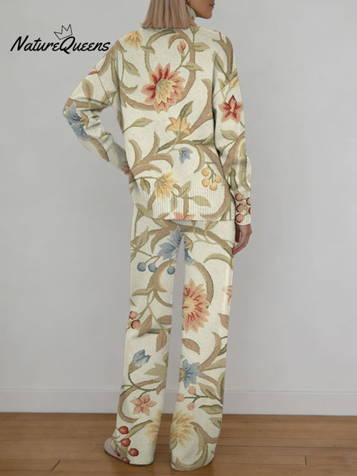 BIOGLIO - Completo multicolor floreale con collo alto e maniche lunghe