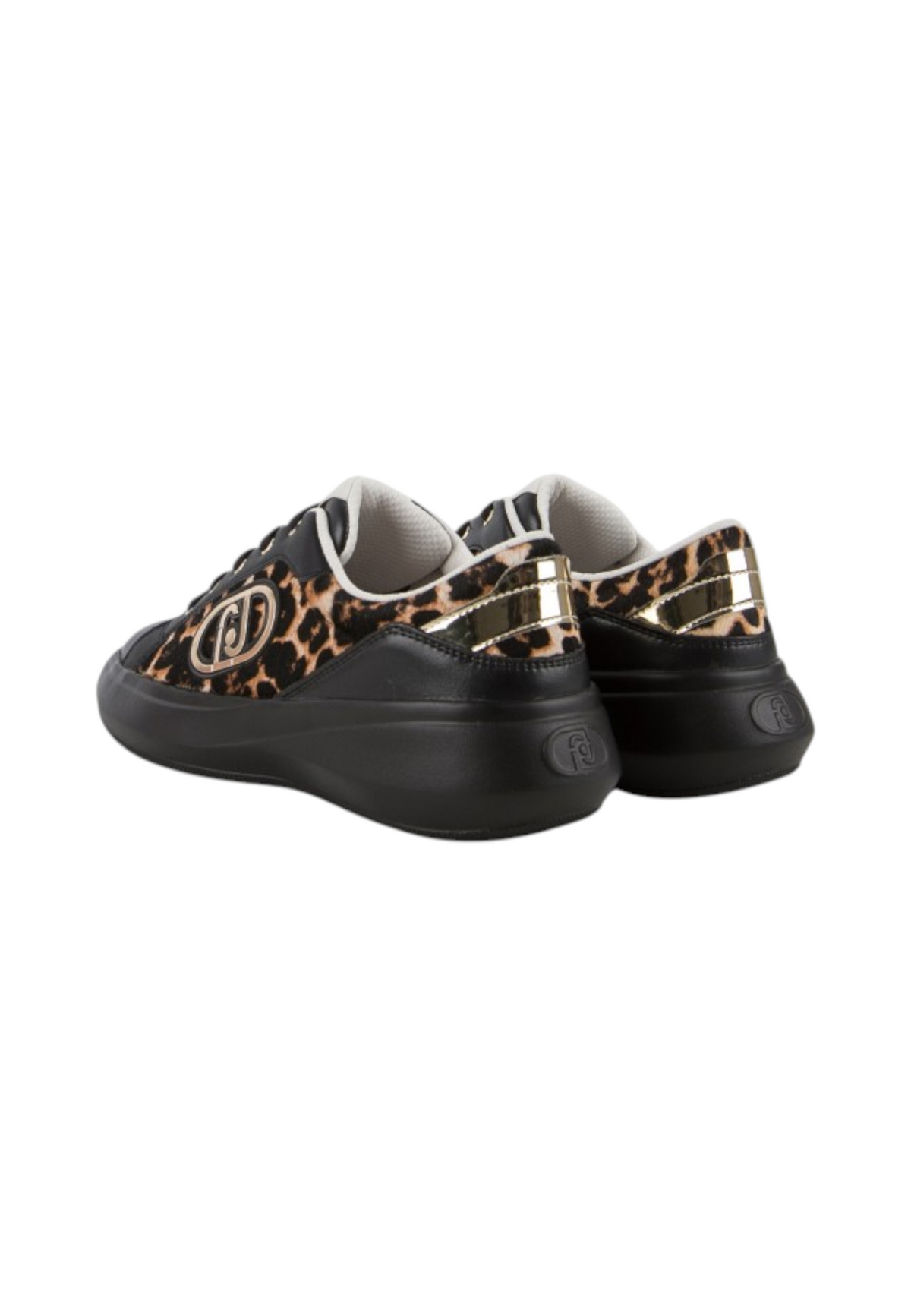 LIVO - pelle marrone chiaro con inserti leopardati e platform